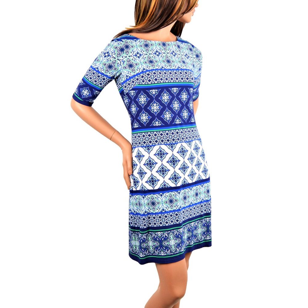 NWT  Eliza J Floral Geometric Sheath Dress